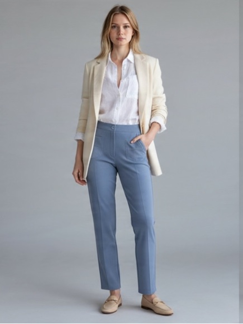 XL Stylish Blue Button-Up Pants Krush Kandy